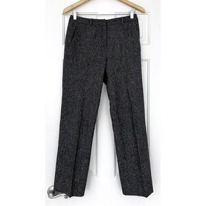 Sisley Tweed Herringbone Wool Trousers in Grey - Size 42 IT / 6-8 US